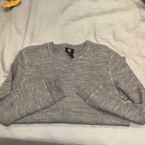 MENS H&M Heather Gray Knit Pullover! Worn Once!